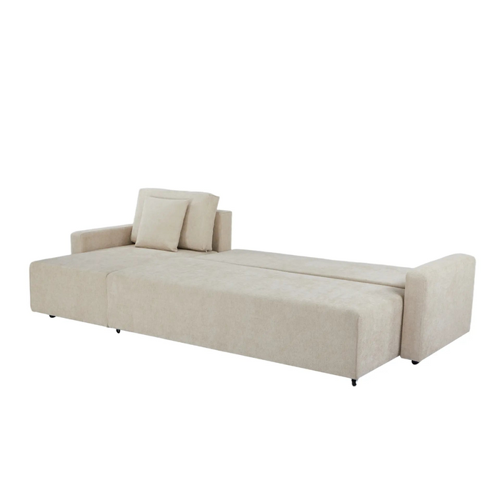 Maison L Shape Sofa Bed Beige Kiana