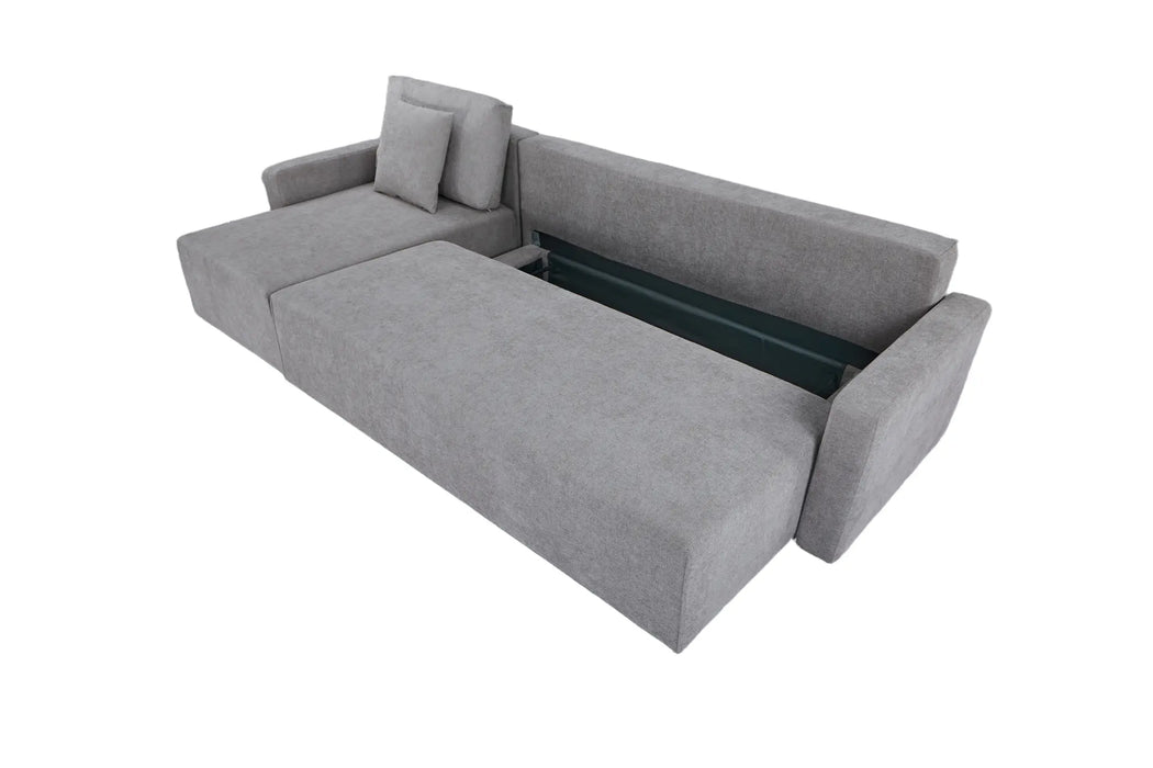 Maison L Shape Sofa Bed Grey Kiana