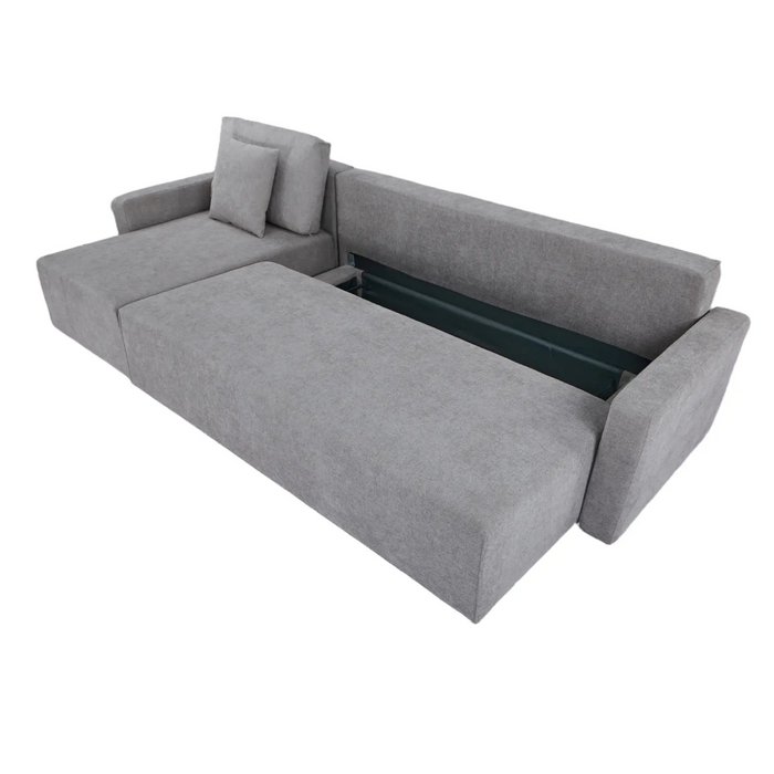 Maison L Shape Sofa Bed Grey Kiana