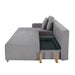 Maison L Shape Sofa Bed Grey Kiana