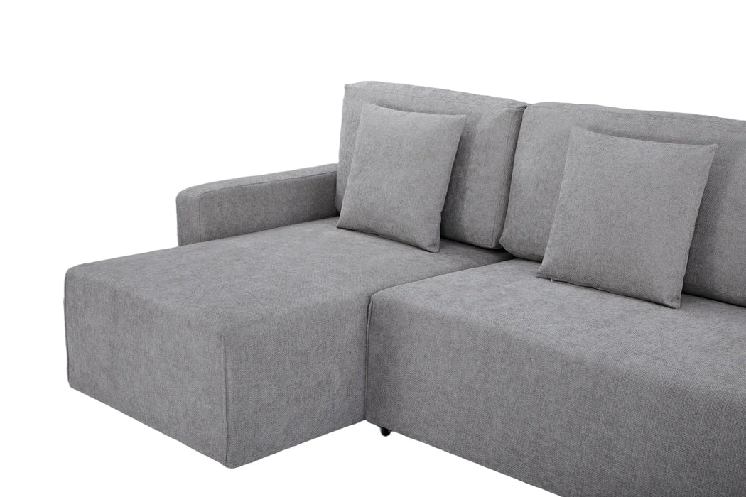 Maison L Shape Sofa Bed Grey Kiana