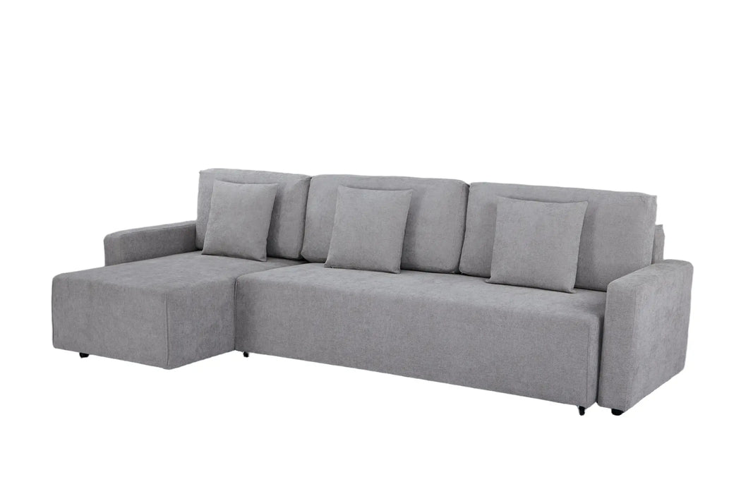 Maison L Shape Sofa Bed Grey Kiana