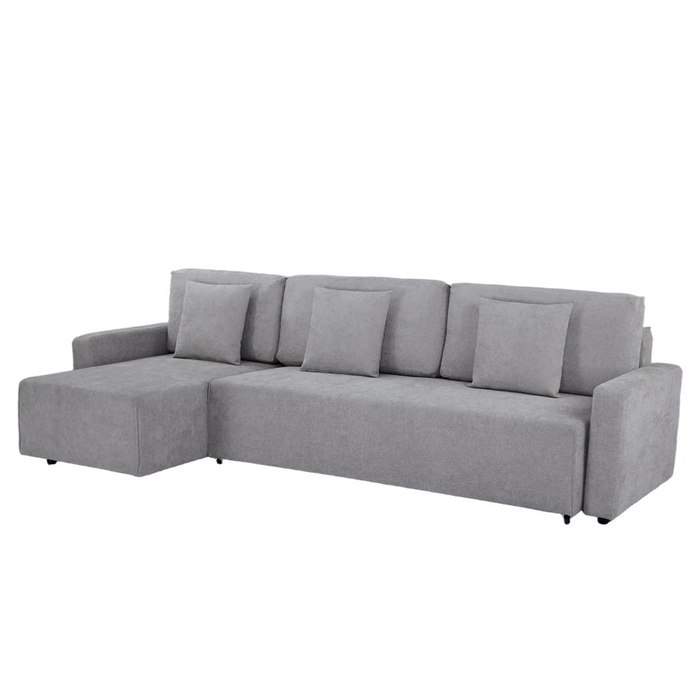 Maison L Shape Sofa Bed Grey Kiana