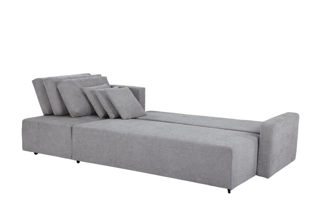 Maison L Shape Sofa Bed Grey Kiana