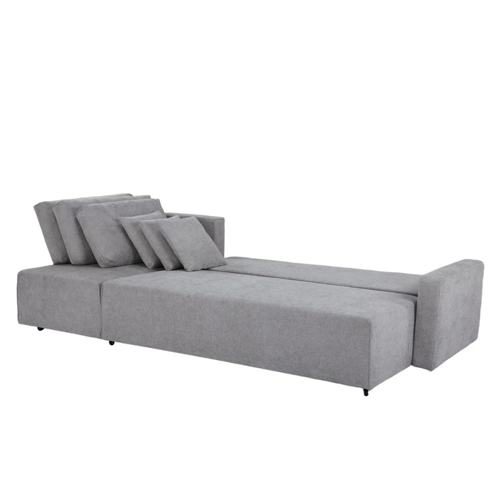 Maison L Shape Sofa Bed Grey Kiana