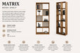 Matrix book shelf Walnut Kiana