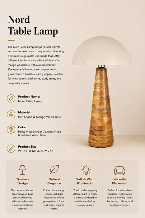 Nord Table Lamp Beige