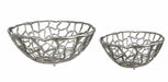 Openwork Decorative Metal Bowl - Silver Kiana