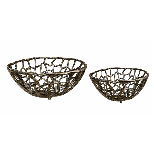 Openwork Decorative Metal Bowl - Brozne Kiana