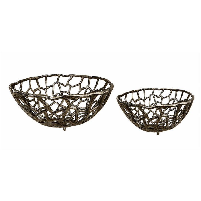 Openwork Decorative Metal Bowl - Brozne Kiana