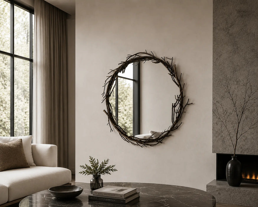 Sylva Silver Framed Mirror Kiana