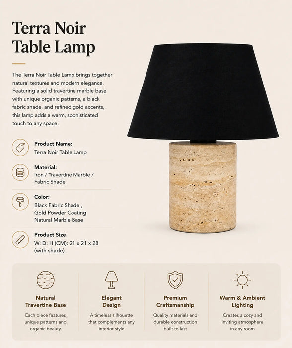 Terra Noir Table Lamp Kiana