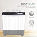 KROME 15KG Twin Tub Semi-Automatic Washing Machine | Powerful Wash with Mechanical Wash Timer | Intuitive Control | Durable Aluminium Spin Motor | 460W Wash & 200W Spin Input Power | White | KR-WSA150K EROS