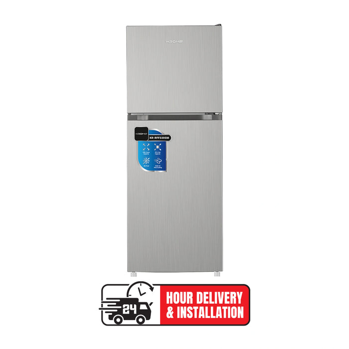 Krome 330L Double Door Top Mounted Refrigerator |KR-RFF330SM