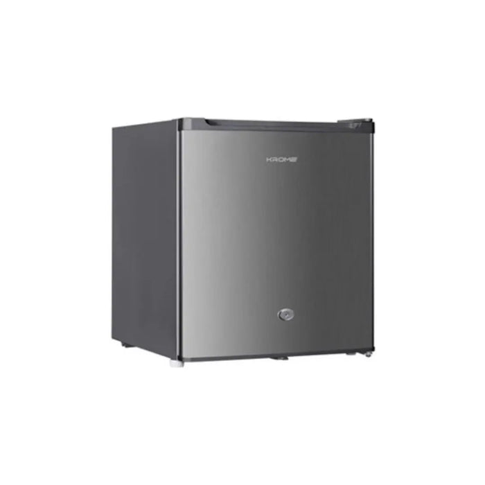 KROME 60L Single Door Refrigerator | Energy Class A+ | Ideal for Small Spaces | Reversible Door | Mini Fridge for Kitchen, Bedroom, Office & Minibar | Silver | KR-RDC60H