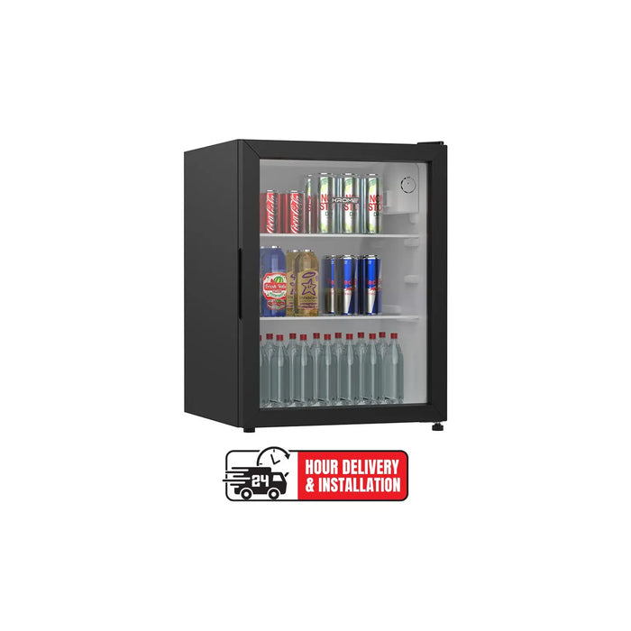 Krome 90L Beverage Cooler | Single Door | Glass Shelf | Manual Defrost | KR-BC90DM