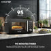 Krome microwave oven with 95-minute timer display in a kitchen setting