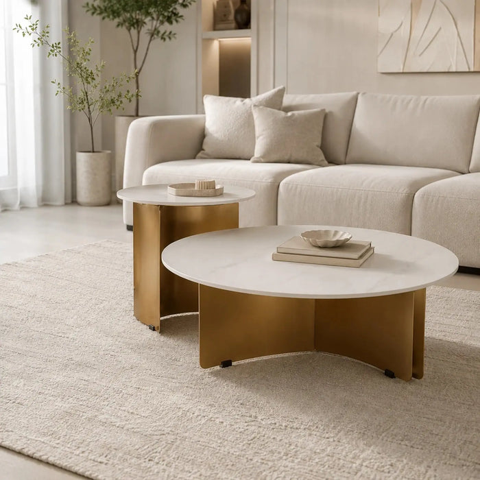 Aurelia Trio Marble Table Set
