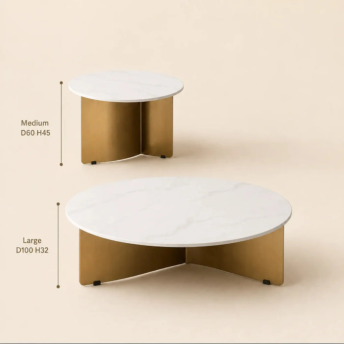 Aurelia Trio Marble Table Set