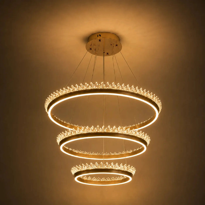 Aurora Crystal Halo Chandelier