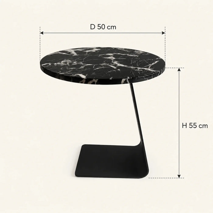 Nero Arc Side Table