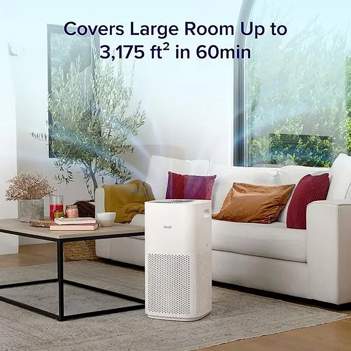 LEVOIT Smart Air Purifier for Large Rooms | Covers up to 1588 Sq. Ft | APP Control, PM2.5 Display | H13 HEPA Filter Removes 99.97% of Particles | Allergies, Dust, Smoke | Alexa Control | White" EROS