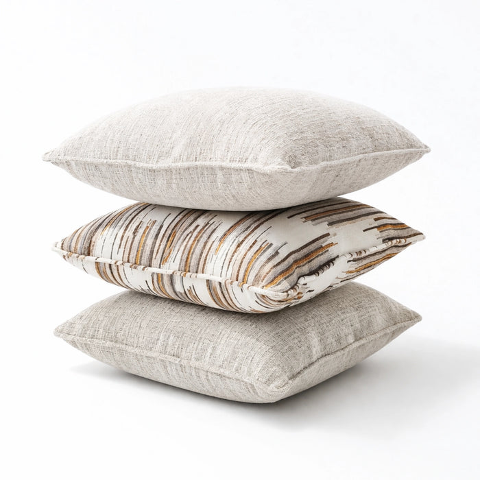 Amber Drift & Bronze Chenille Pillow Set