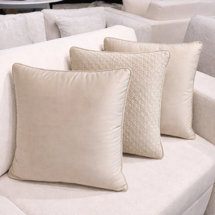 Amber Plush Velvet & Radiant Quilt Pillow Set