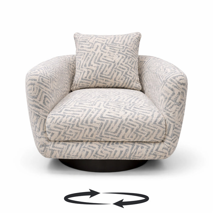 Azure Shell Weave - Barbera Swivel Chair