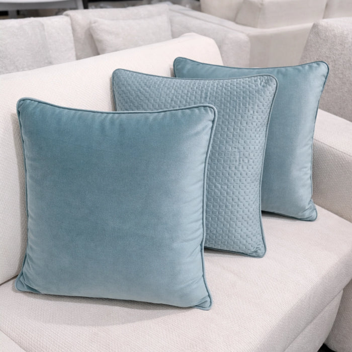 Celeste Celeste Turquoise Green & Mosaic Quilt Pillow Set