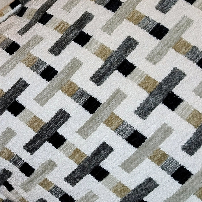 Cross Weave & Cream Textured Chenile Pillow Set