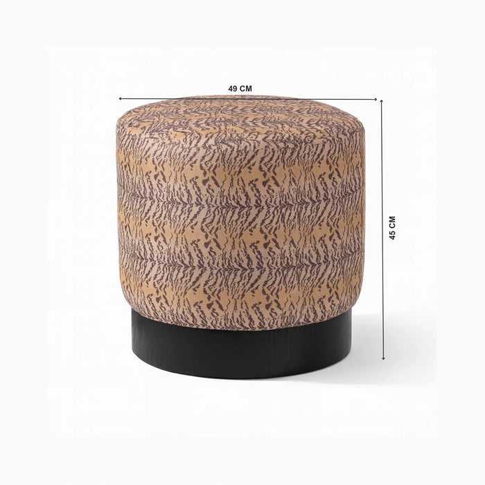 Dragon Cheetah Print Pouf