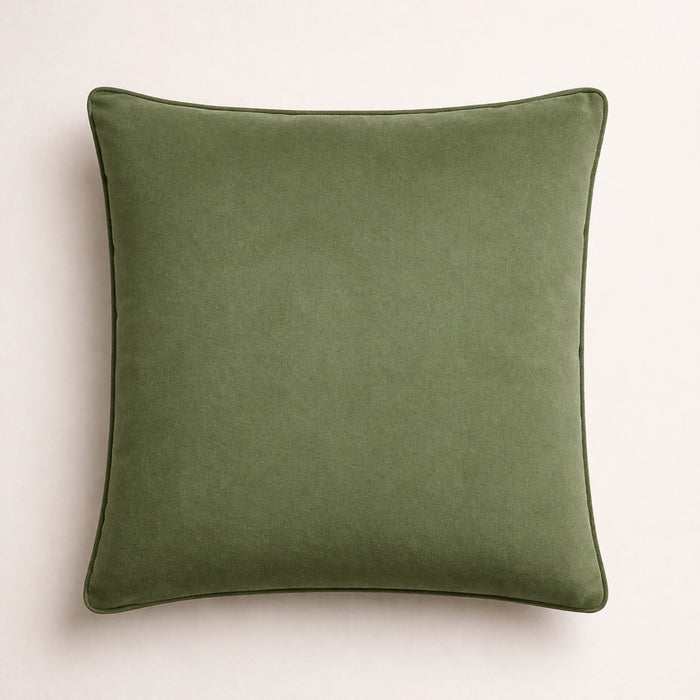 Green Plain Velvet Pillow