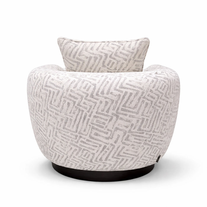 Grey Shell Weave - Barbera Swivel Chair