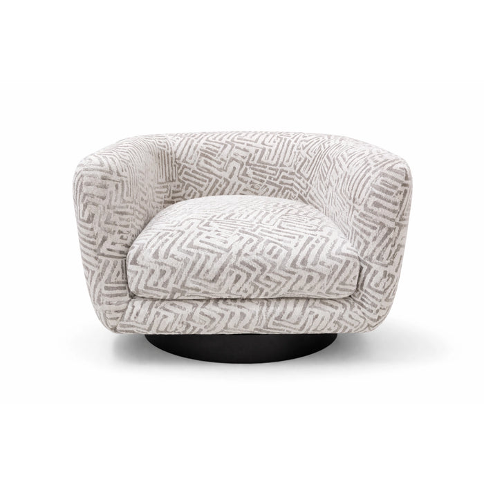 Grey Shell Weave - Barbera Swivel Chair