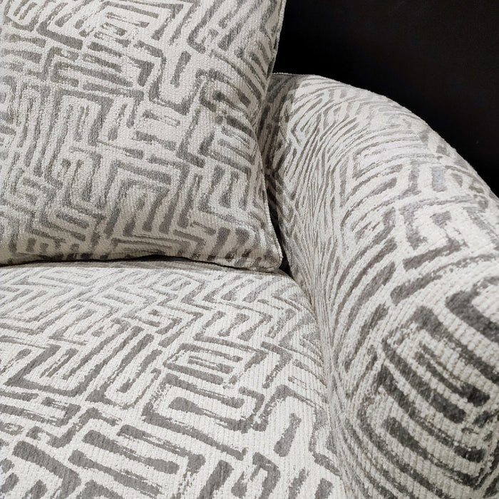 Grey Shell Weave - Barbera Swivel Chair