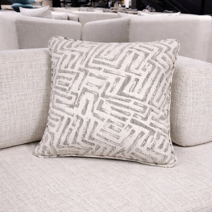 Grey Shell Weave & Silver Mist Chenille Pillow Set