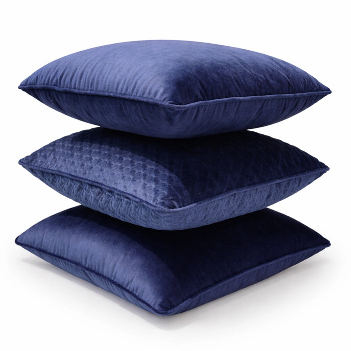 Imperial Blue & Mosaic Quilt Pillow Set