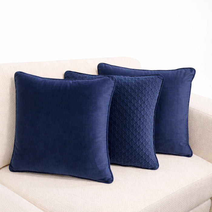 Imperial Blue & Mosaic Quilt Pillow Set