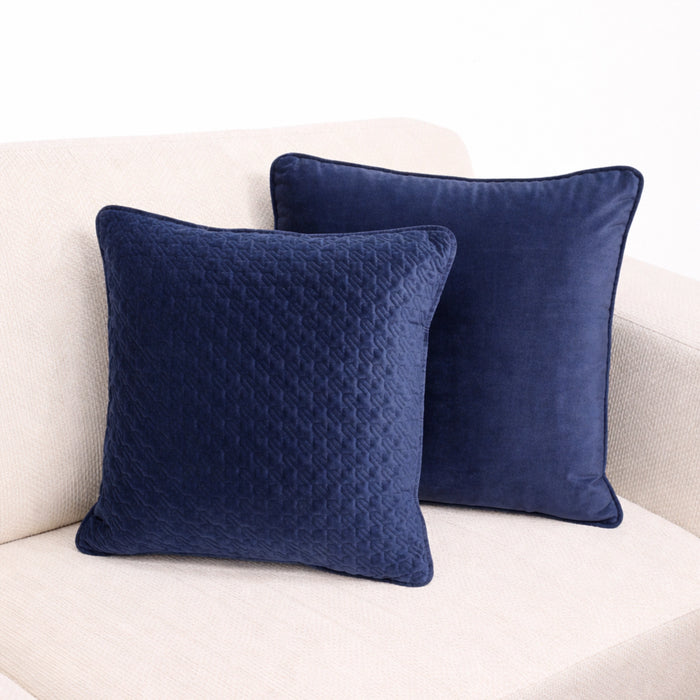 Imperial Blue & Mosaic Quilt Pillow Set