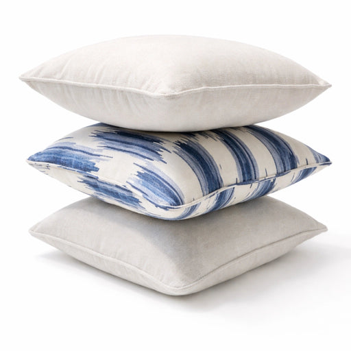 Indigo Ikat & Pearl Chenille Pillow Set Living Point