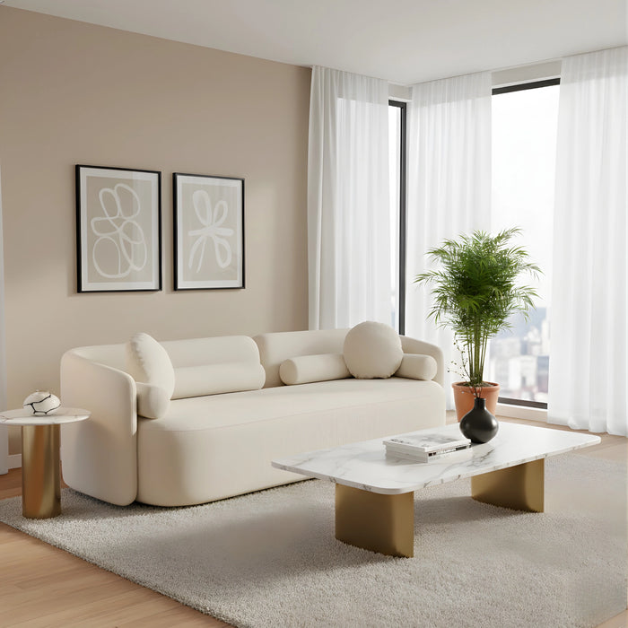 Jersey 2 & 3 Seater Beige Sofa