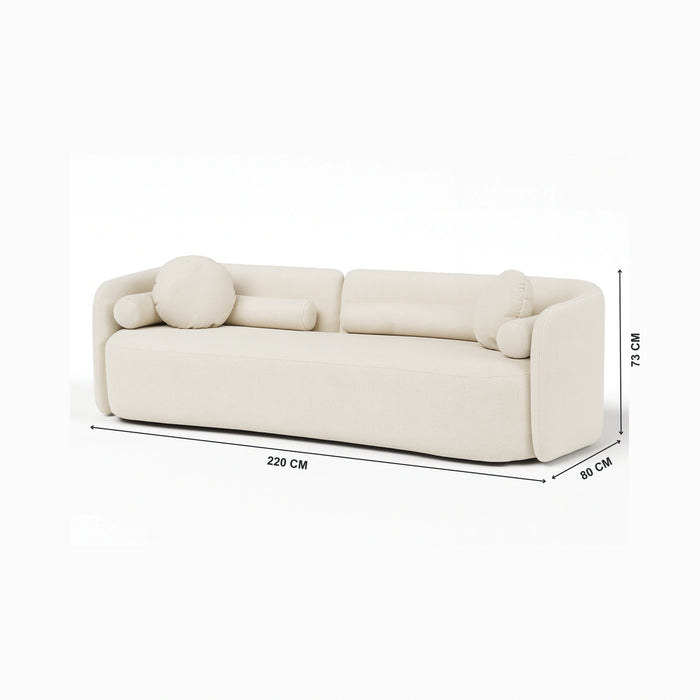 Jersey 2 & 3 Seater Beige Sofa