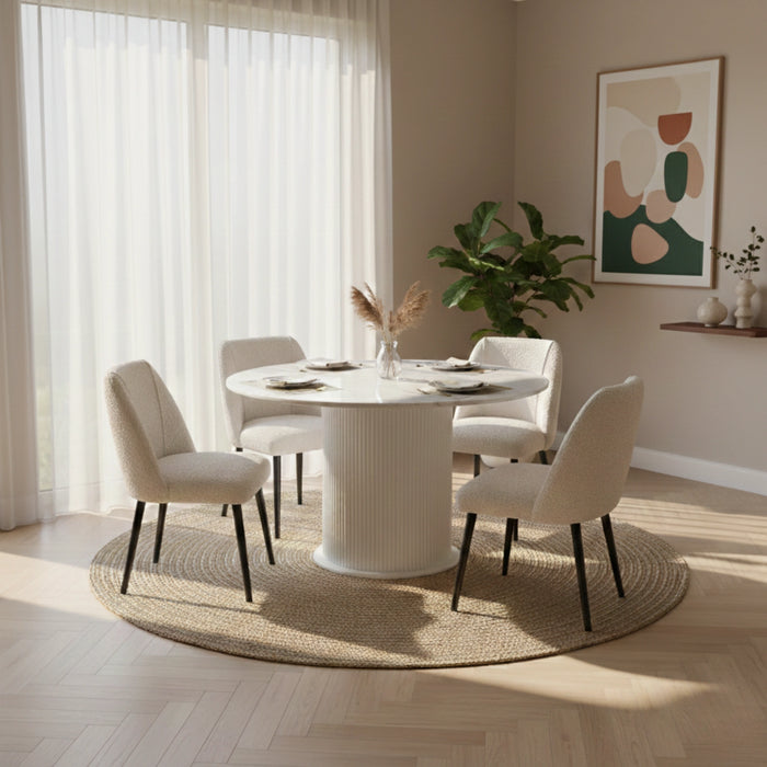 Larson Round Marble Dining Table