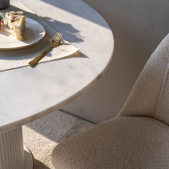 Larson Round Marble Dining Table