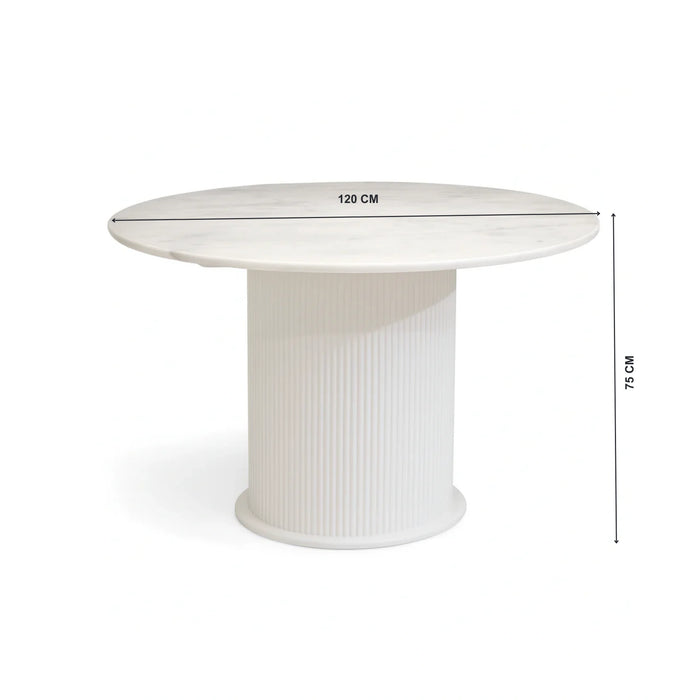 Larson Round Marble Dining Table