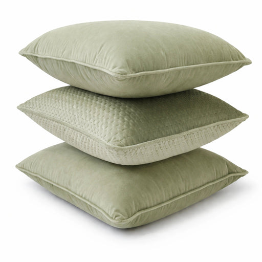 Mediterranean Olive & Lattice Quilt Pillow Set Living Point