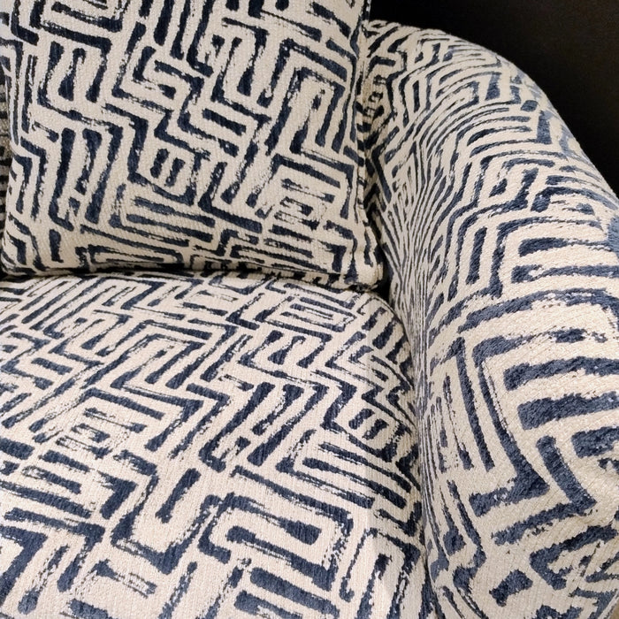 Navy Shell Weave - Barbera Swivel Chair