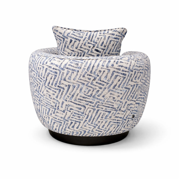 Navy Shell Weave - Barbera Swivel Chair