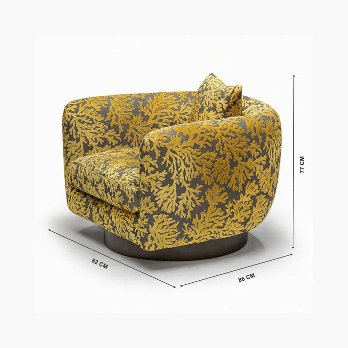Navy Shell Weave - Barbera Swivel Chair